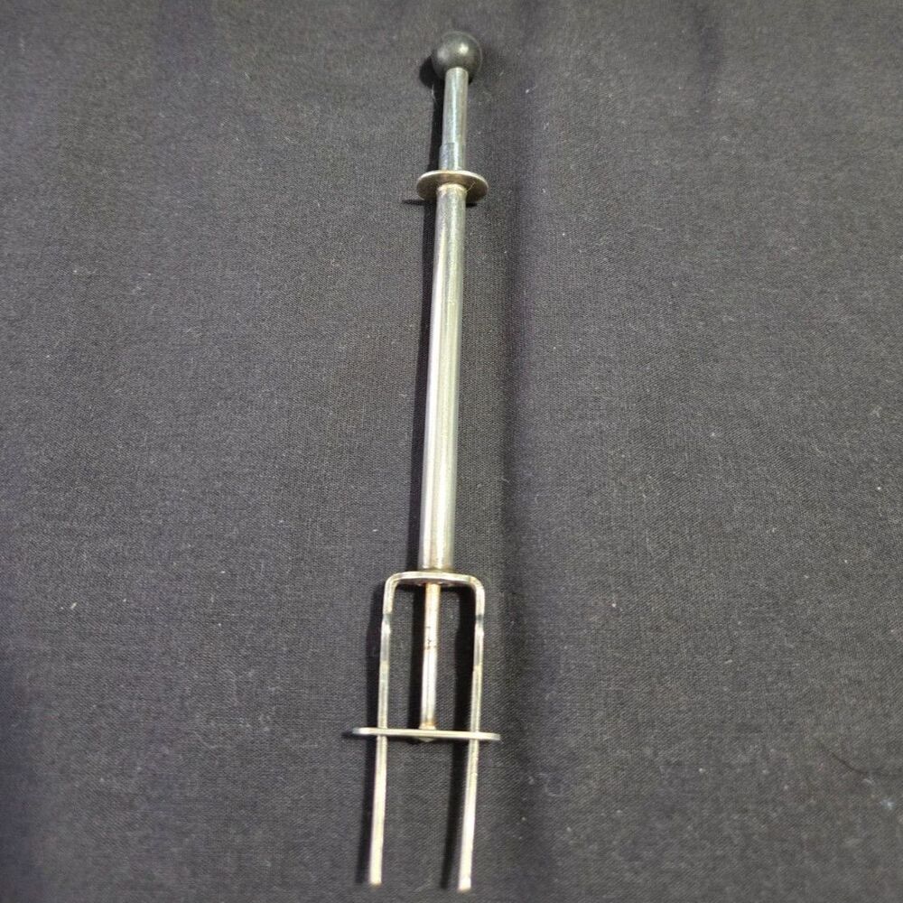 Vintage Spring-Loaded Pickle / Olive Fork Server